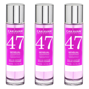Caravan fragancias set de 3 frascos perfume de mujer nº47, de 150 ml