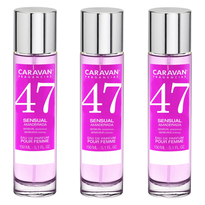 Caravan fragancias set de 3 frascos perfume de mujer nº47, de 150 ml