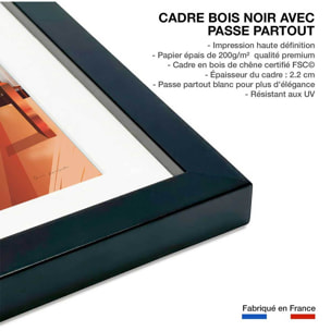 Affiche ville voyage New York City Affiche sous cadre noir