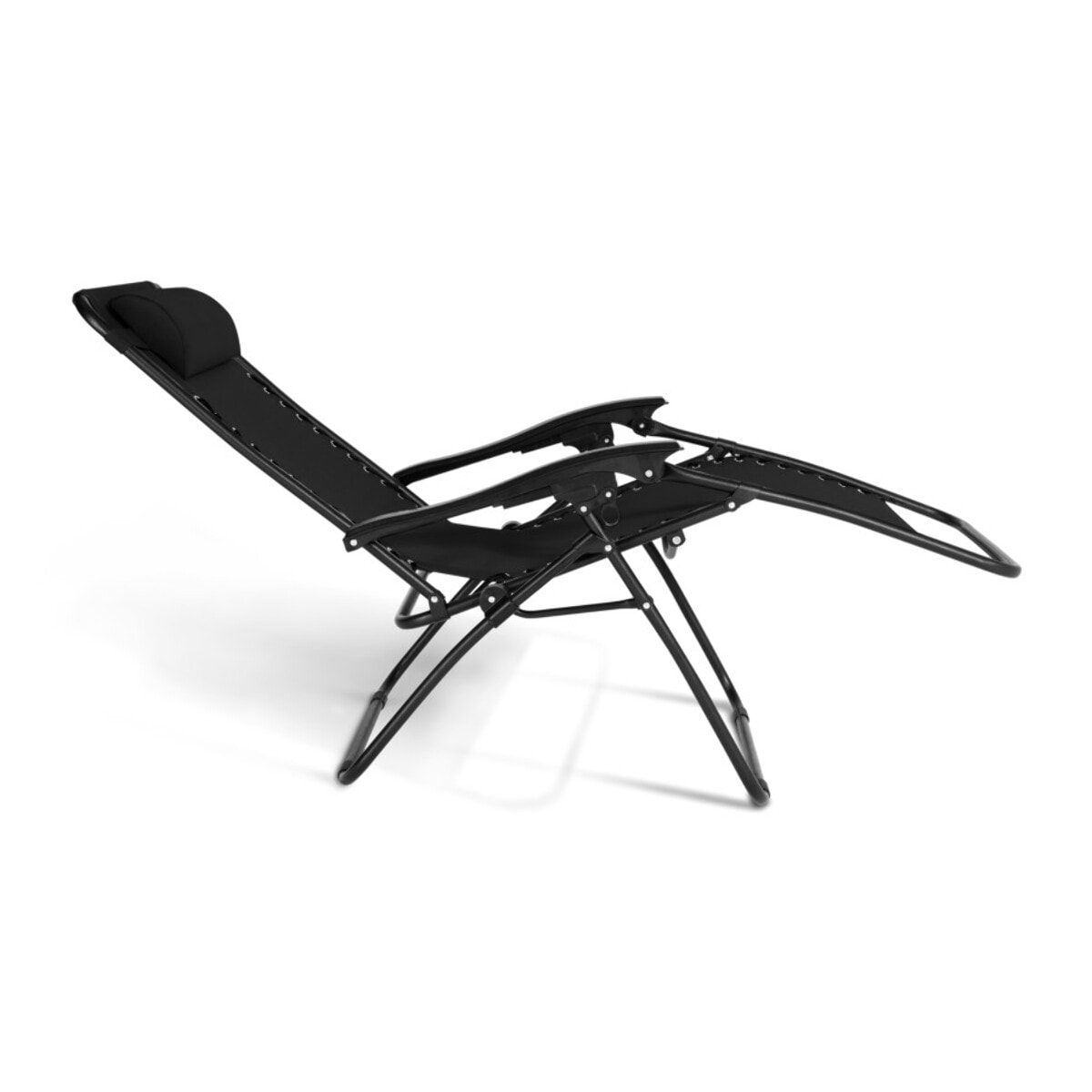 Fauteuils de jardin Relax inclinables noirs - lot de 2