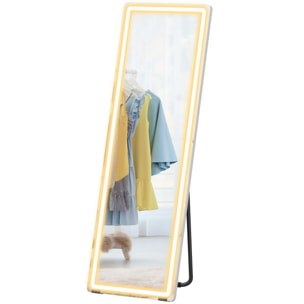 Miroir sur pied LED pleine longueur 150 x 50 cm 3 couleurs réglables