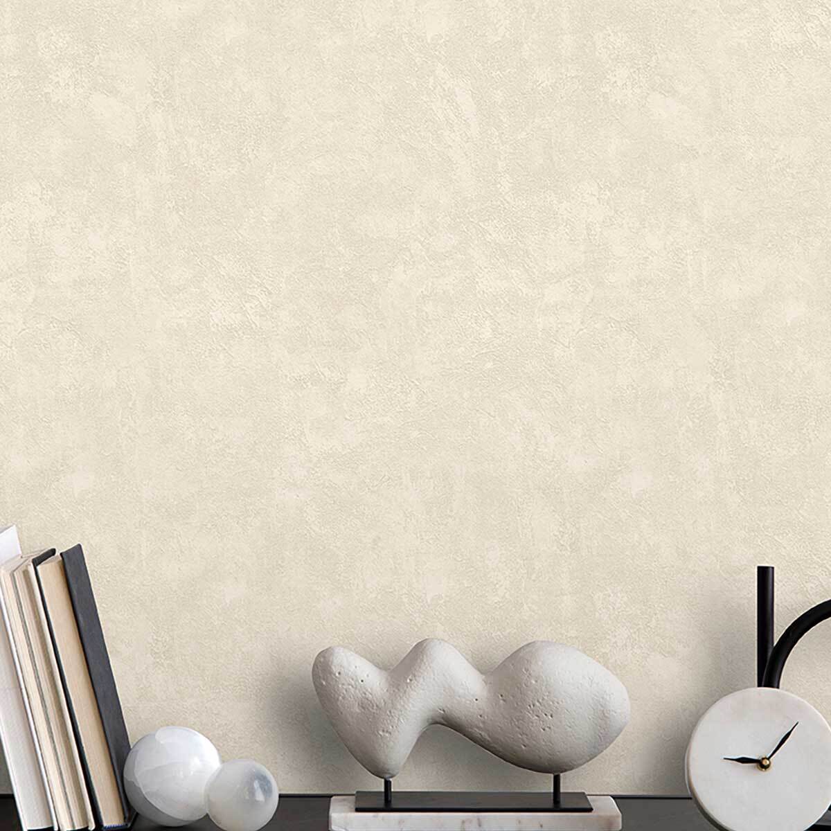 Papier peint texture minérale beige apaisante