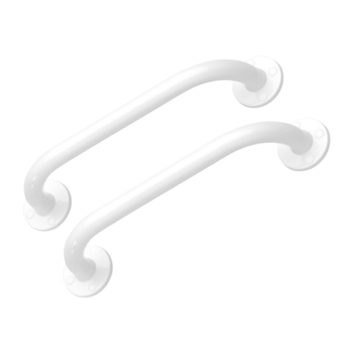 Lot de 2 barres de maintien droite PMR PELLET Essentiel acier époxy 30 cm blanc