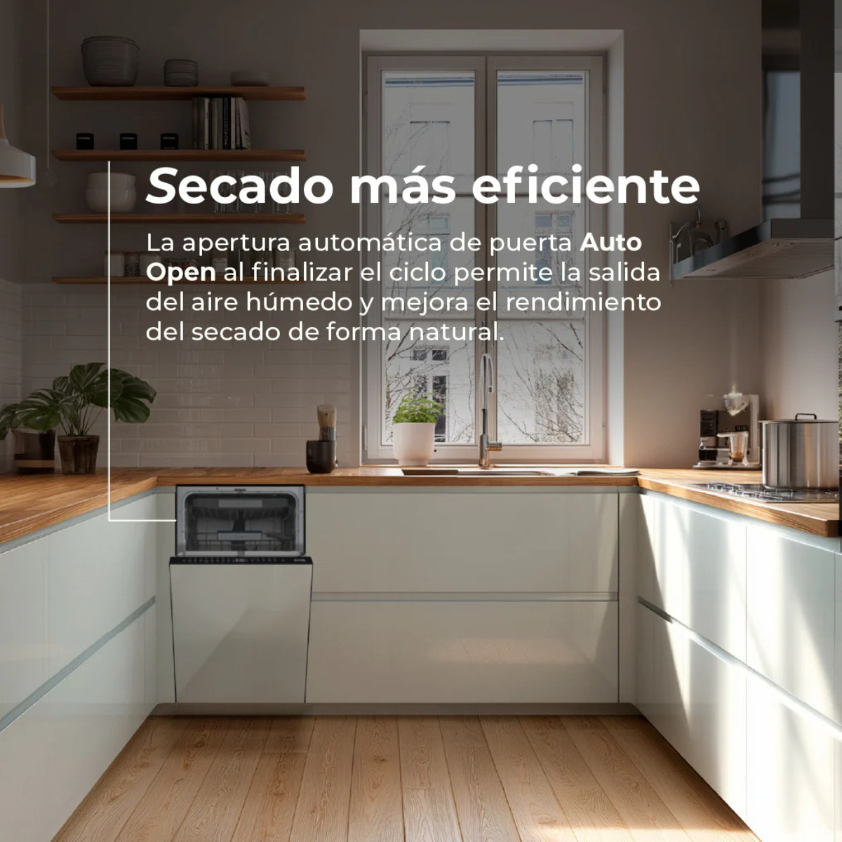 EVVO Di.4 Slim Lavavajillas Integrable 45cm Panelable 11 Cubiertos 8 Programas