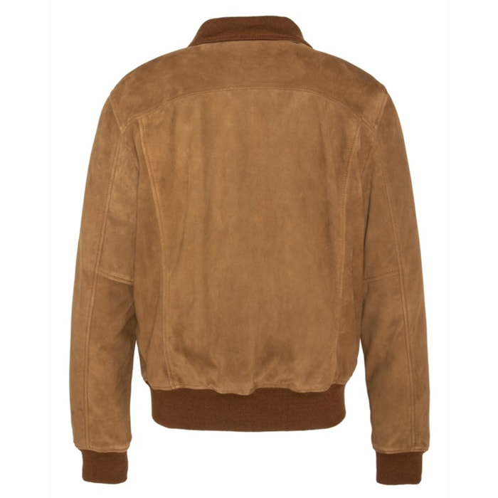 LCFRESNOSCLASSIC SUEDE JACKET WITH RIB COLLARSchott NYC P/ERUST