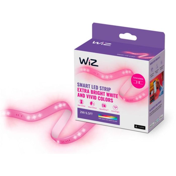 Bandeau LED WIZ RGB Couleur 2m Ultra lumineux 1600lm