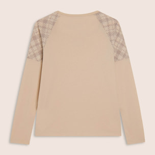 T-shirt manica lunga con fondo asimmetrico