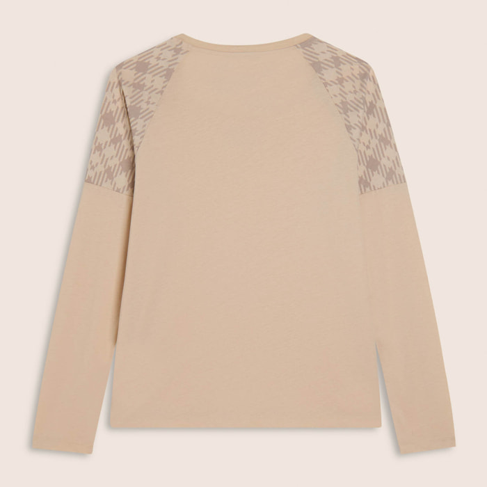 T-shirt manica lunga con fondo asimmetrico