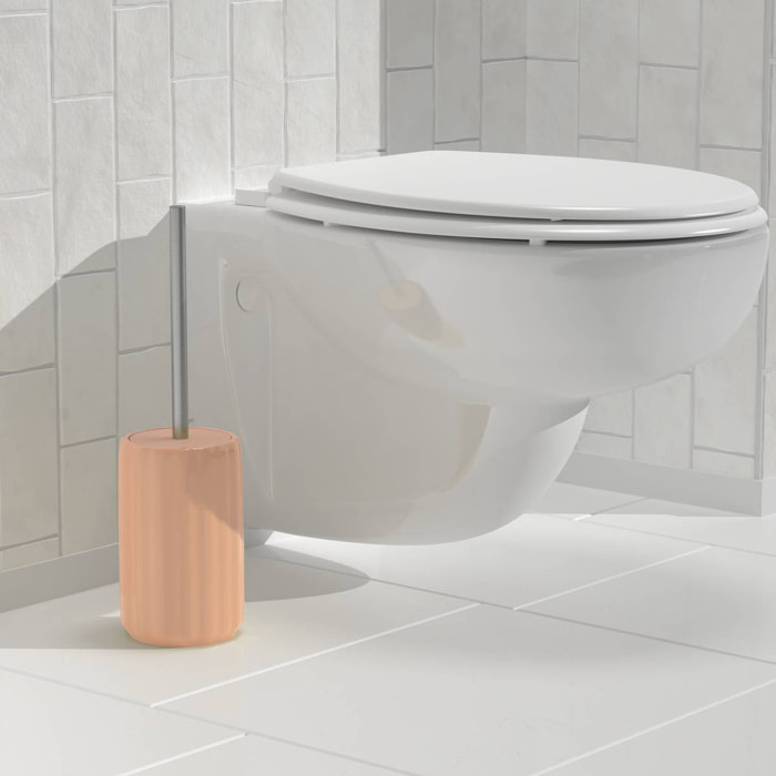Brosse WC Colorama en céramique H.40cm rose