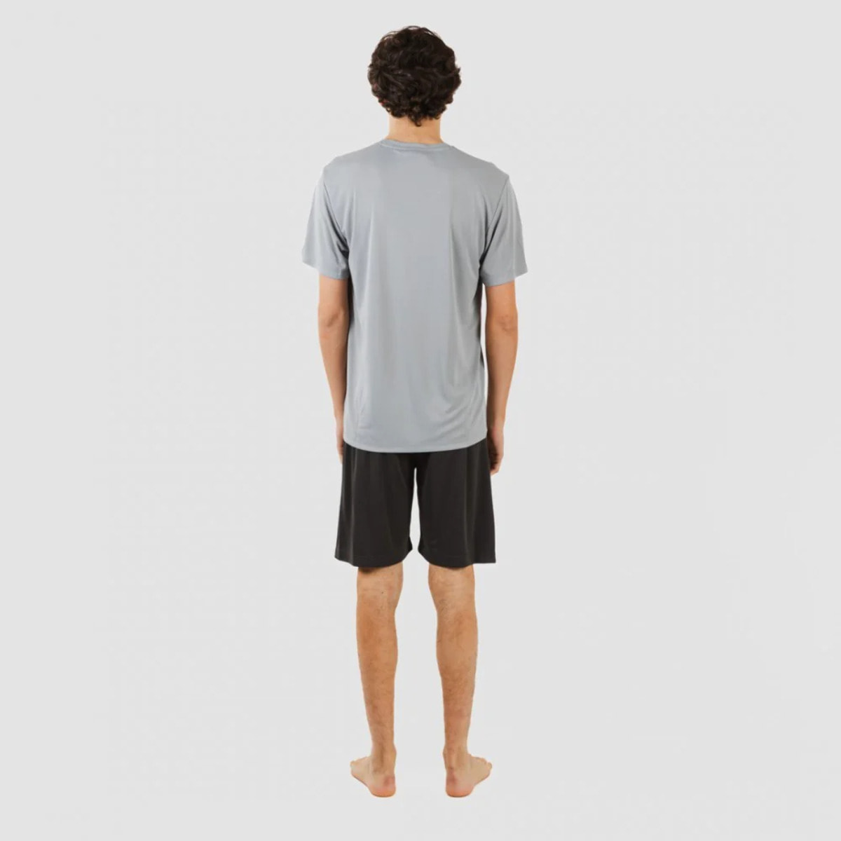 Conjunto deportivo corto tecnico hombre perla marengo