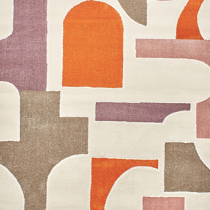 Tapis salon et chambre tissé motif géométrique CUCE