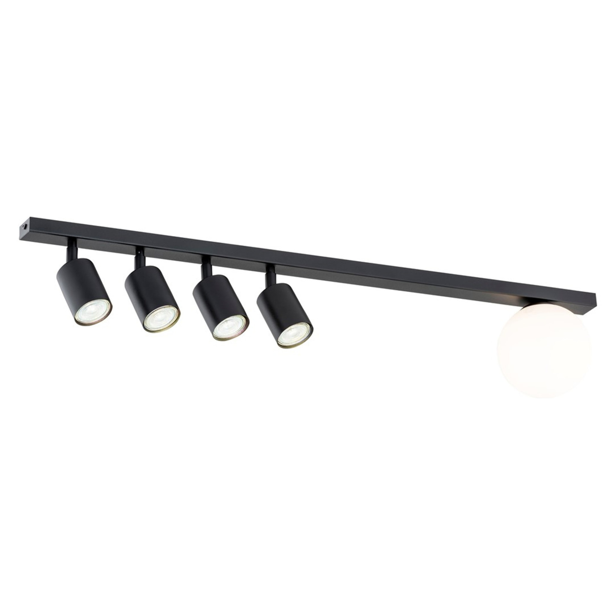 Lampada da soffitto Baster in acciaio nero opaco