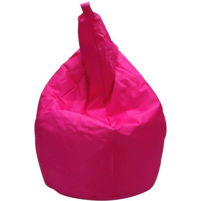 Pouf Angillina, Poltrona multiuso, Poltroncina sacco, Pouf poggiapiedi, Made in Italy, 80x80 h120 cm, Fucsia