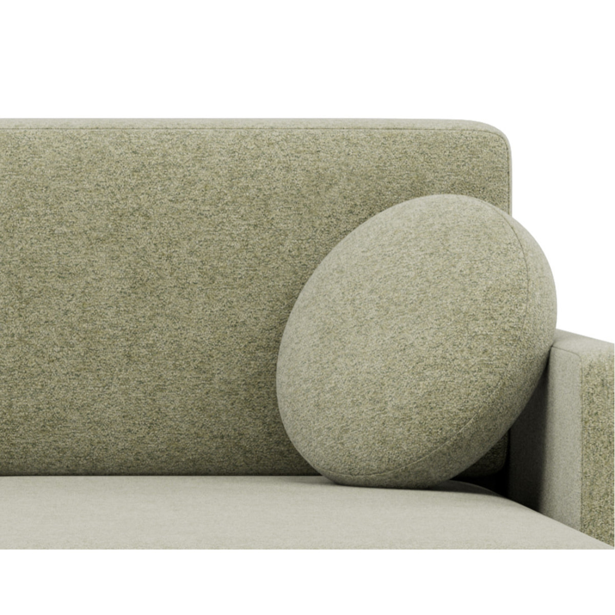 Calypso - canapé d'angle réversible 4 places convertible avec coffre en tissu - Vert sauge