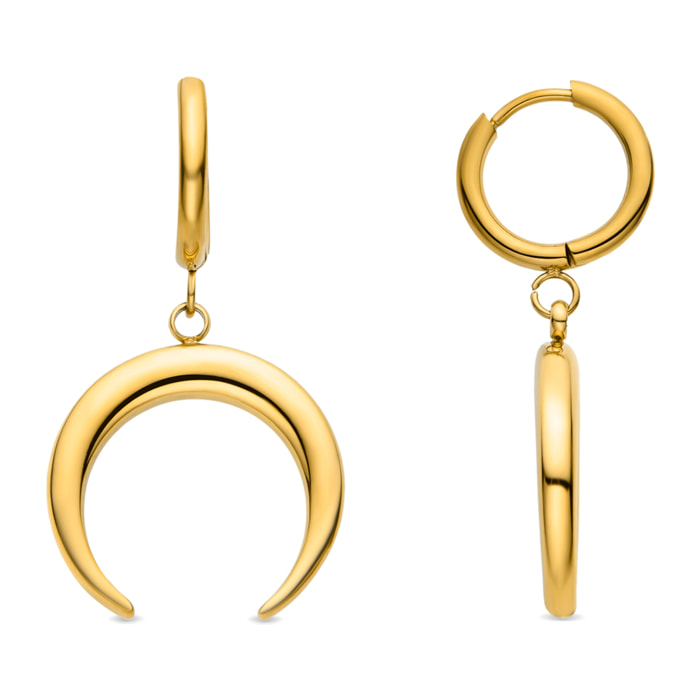 Pendientes acabados en oro amarillo de 18K