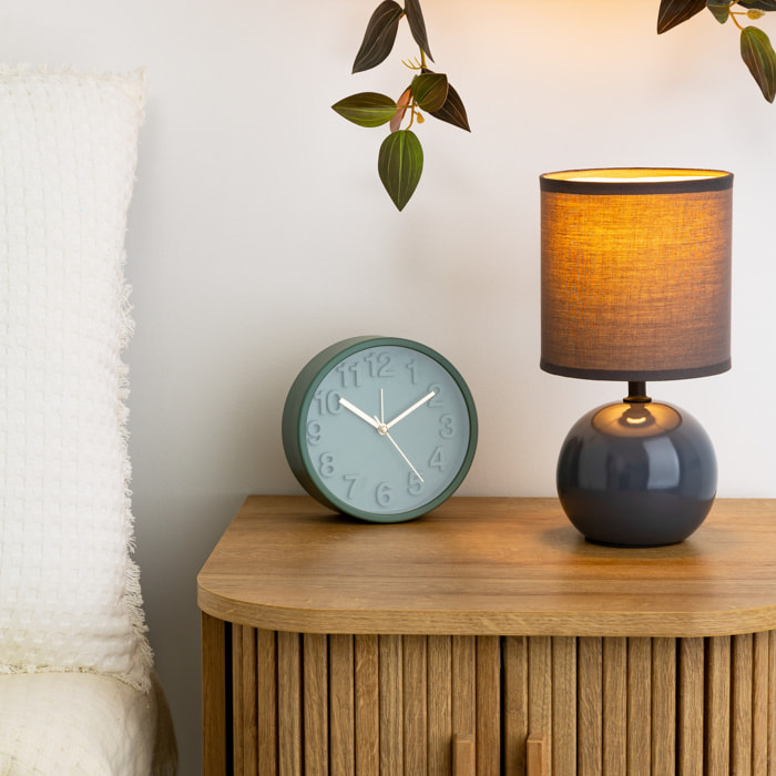 Lampe "Timeo" grise - céramique H25 cm