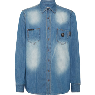 PHILIPP PLEIN Camisa vaquera SKULL&BONES