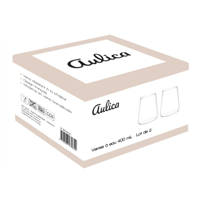 Verres à eau 400ml - lot de 2