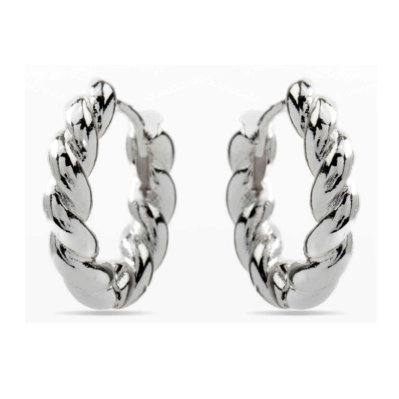 Pendientes de 18,5mm de diámetro acabado plata