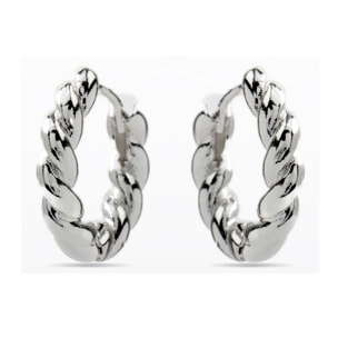 Pendientes de 18,5mm de diámetro acabado plata