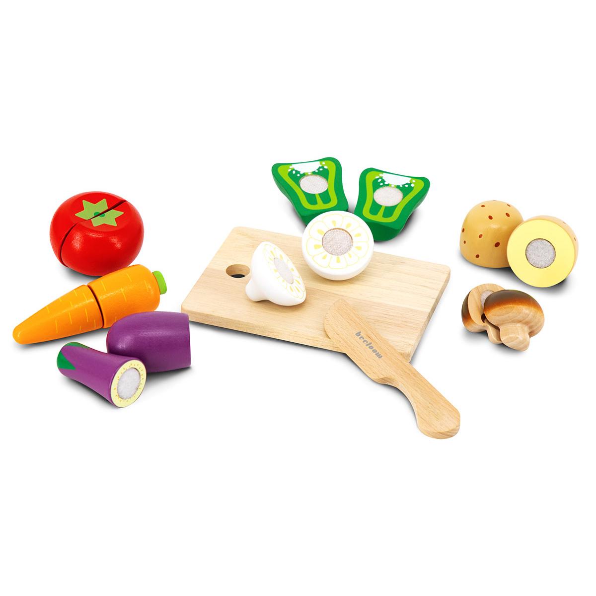 set de verduras VEGGIE TABLE para cortar de madera