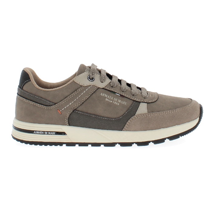Armata di Mare Scarpe Uomo Sneakers Casual Stringate con Soletta Rimovibile in Memory Foam AMU W24L628 Taupe