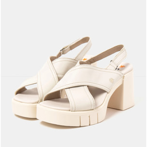 Sandalias con tacón 1990 NAPPA CREAM / EIVISSA color Cream