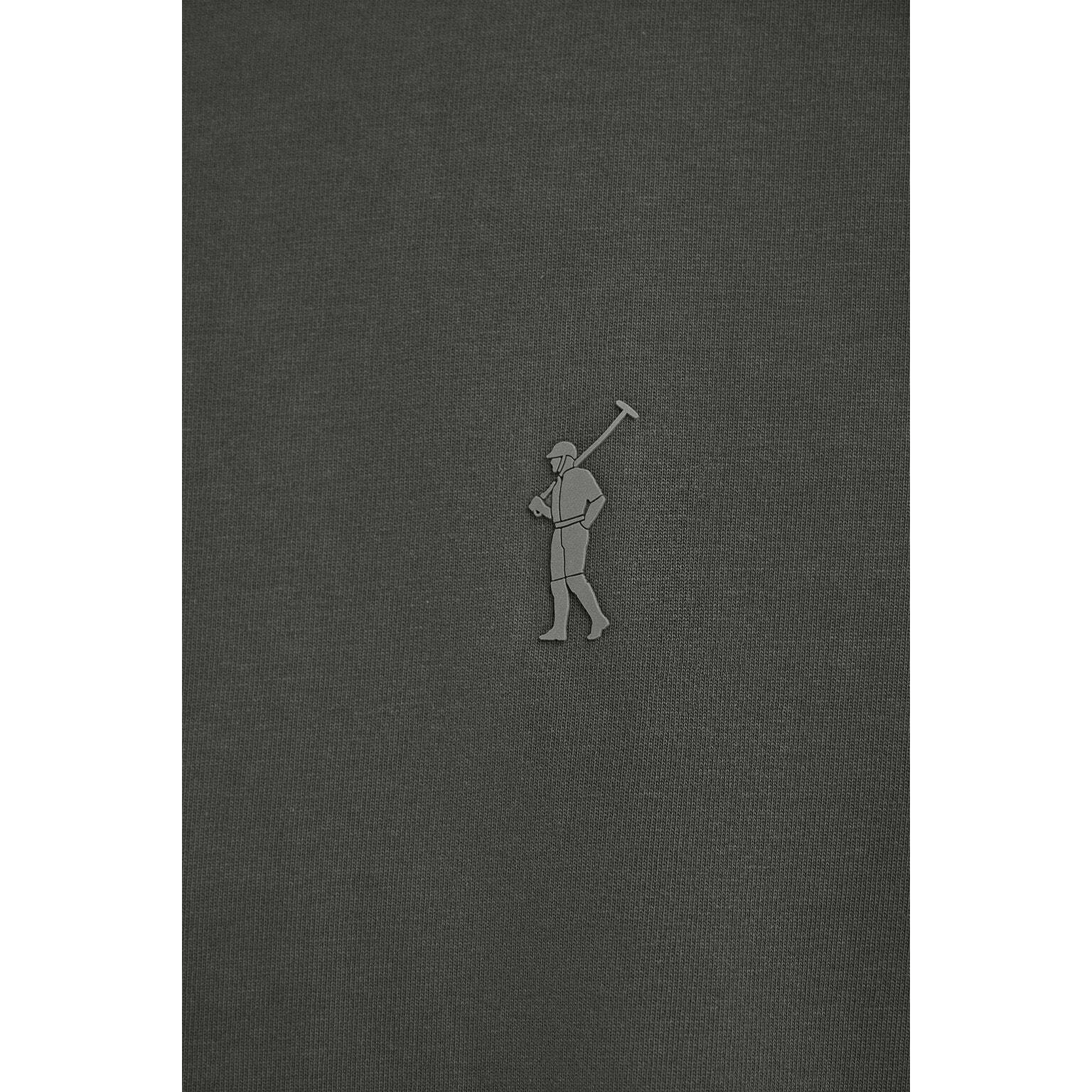 Camiseta gris oscuro con logo engomado Rigby Go