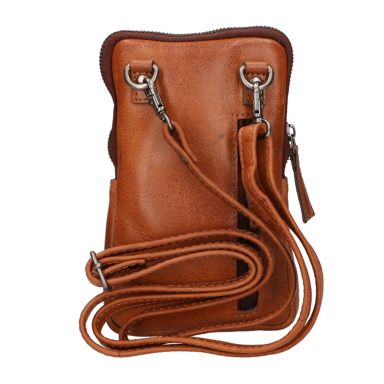 Borsa a tracolla unisex In Vera pelle Made in India 13x21x1,5 cm