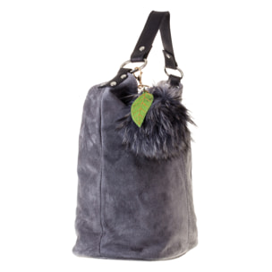 Stromboli Portachiavi Donna.Pelle autentica Pelle di Coniglio Rex