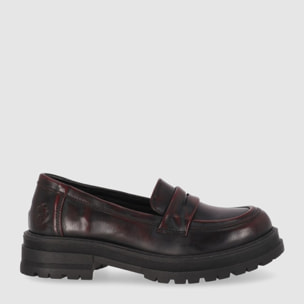 Zapatos - Burdeos - Tacón: Bajo