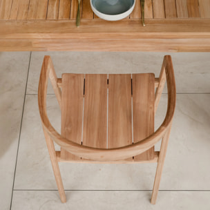 Chaise de jardin en bois de teck massif - Kora