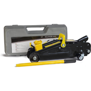 Cric Sollevatore Idraulico Per Auto Martinetto 2t Ruote Bidirezionali A Cuscinetto Assetto Ribassato Professionale Veicoli Auto Moto Con Valigetta