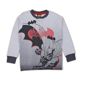 Batman Pigiama Lungo Autunno Inverno Grigio Lui Batman Grigio