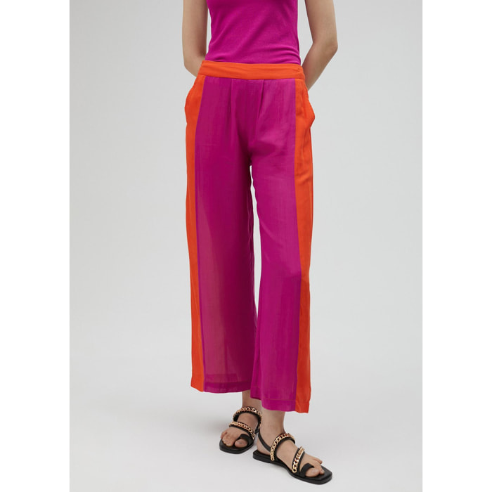 Pantaloni morbidi bicolori