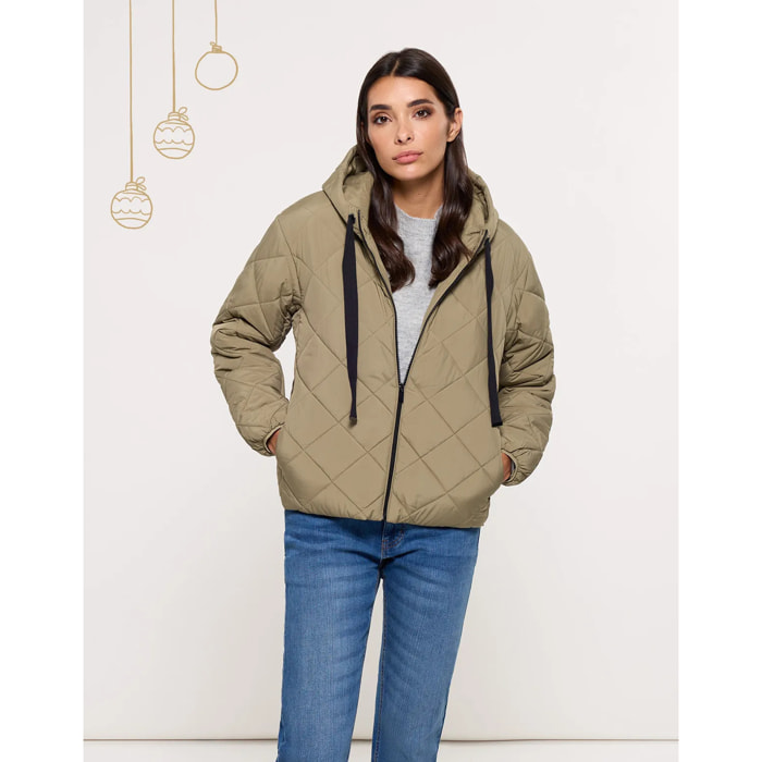 Chaqueta con Capucha Caqui - Dumosa