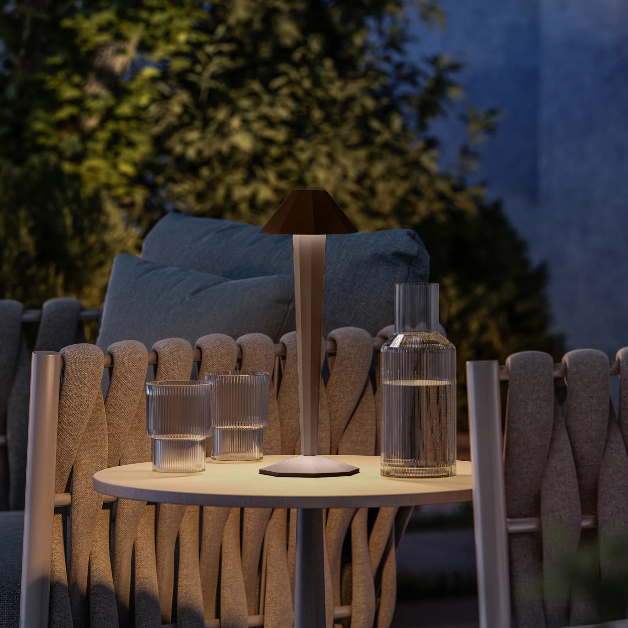 Lampe de table sans fil KRYPTON Rouille H35cm