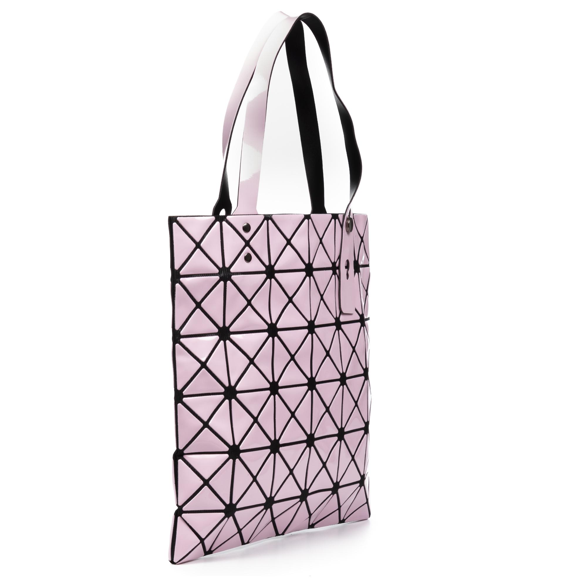 Borsa a tracolla Zerbo dal design geometrico, realizzata in PVC.