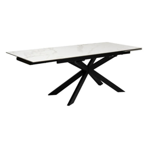 Table à manger extensible "Boot" blanc 160x90x76cm