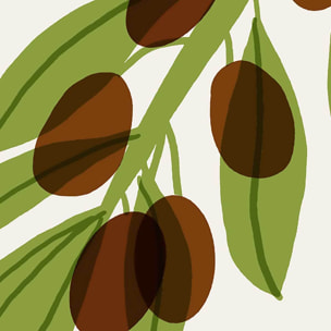 Affiche encadrée olives Italie Affiche + cadre en métal - Noir