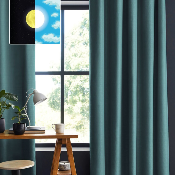 Rideau uni occultant 100%polyester