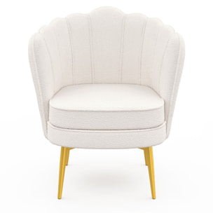 Fauteuil Arielle - Blanc bouclette