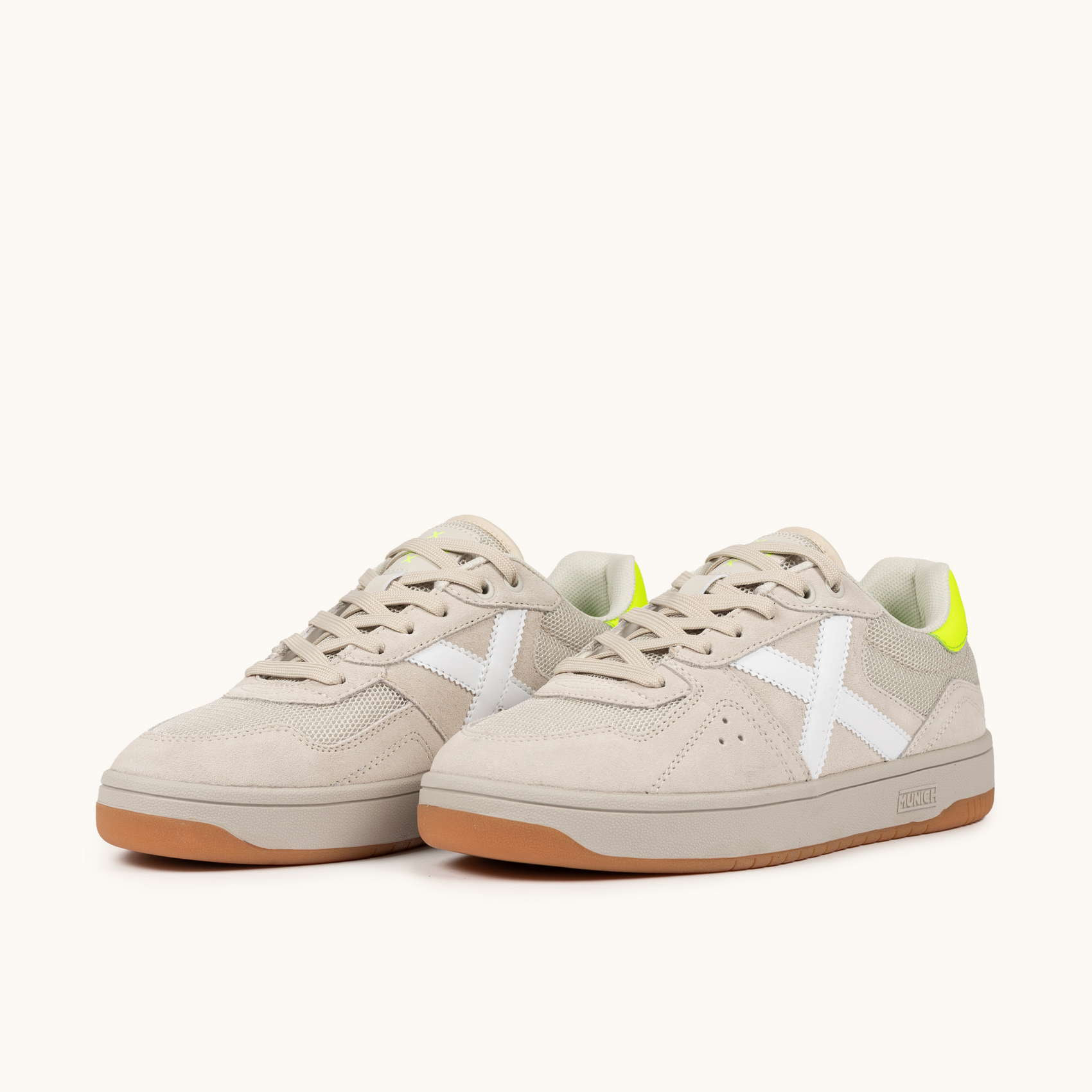 Sneaker Contemporánea Beige y Flúor | MUNICH STILO 09