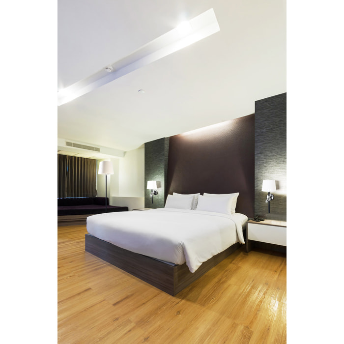 LEDS C4 PIE DE SALON DELUXE E27 100 CROMO NEGRO. PANTALLA NO INCLUIDA.