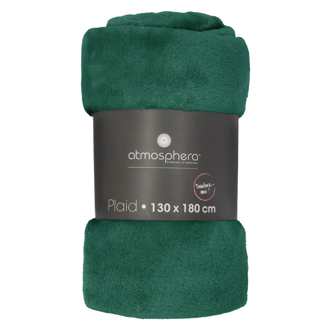 Plaid flanelle vert 130x180cm