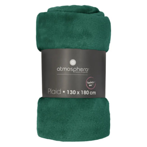 Plaid flanelle vert 130x180cm