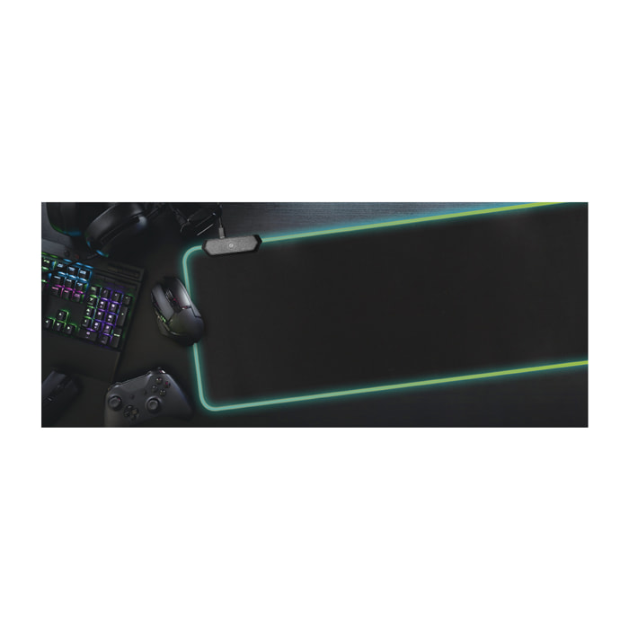 TAPIS DE SOURIS GAMER XL RGB 2 PORTS USB