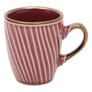 Coffret 2 tasses avec coupelles Ella 90ml grenat