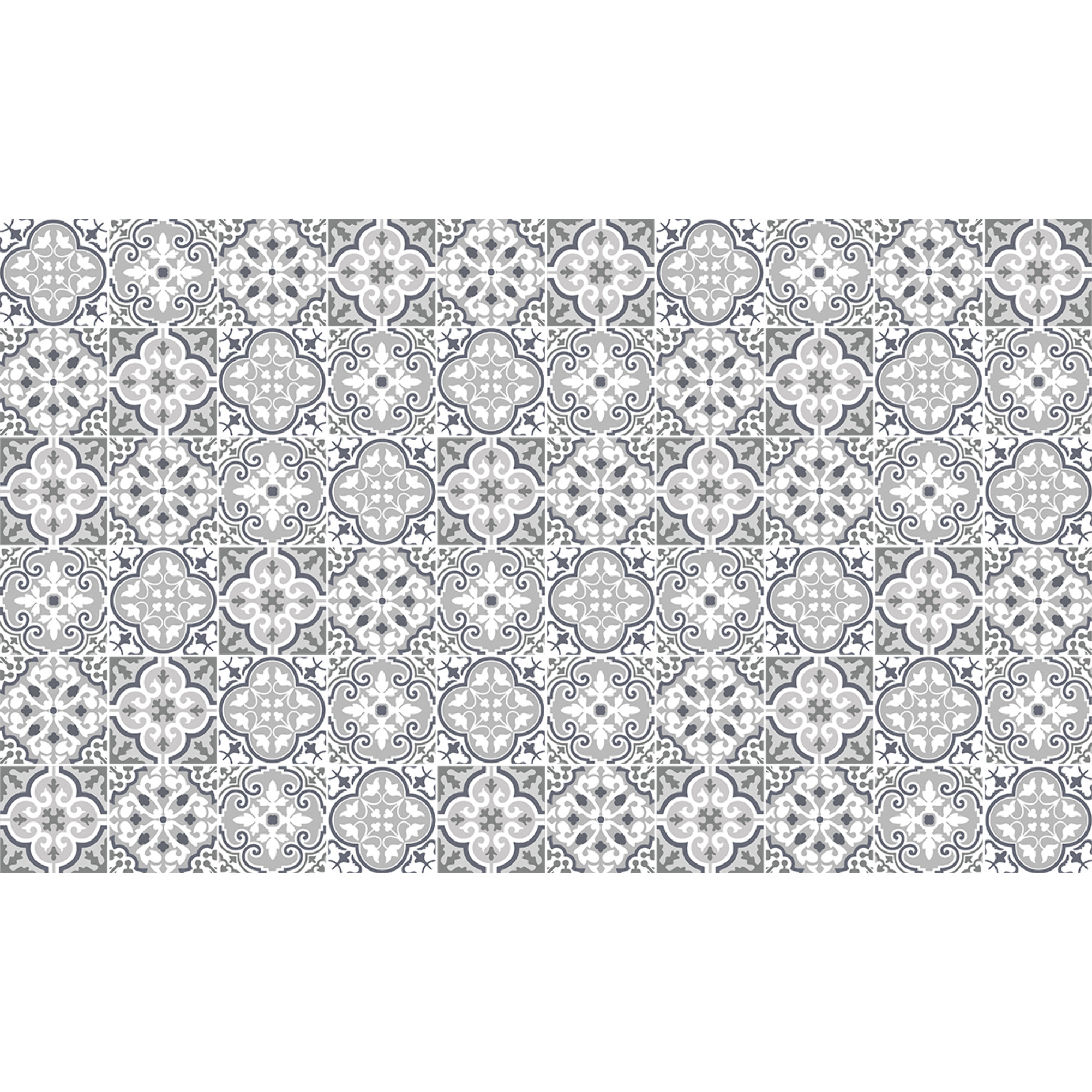 Stickers muraux - Sticker Mural Carrelage adhésif Cuisine Salle de Bain - 60 STICKERS CARREAUX DE CIMENT AUTHENTIQUES LARENCIA