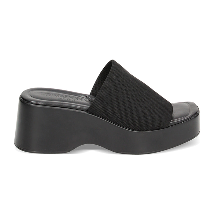 Cuñas negras de tela